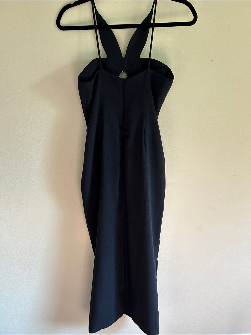 Black Torn by Ronny Kobo Anna 
Midi Dress with Halter Cutout Detail Size Small - Picture 7 of 9